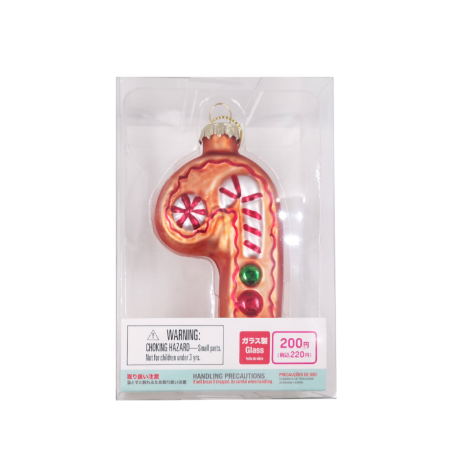 Glass Ornament Cookie Cane
