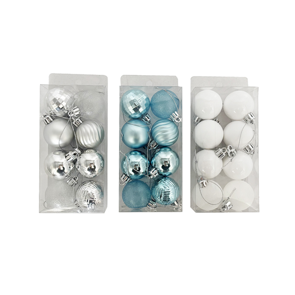 Christmas Ornament Silver/Blue/White