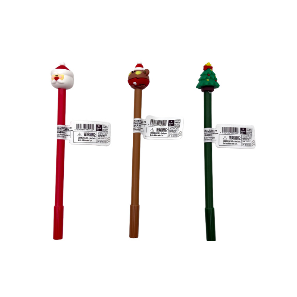 Mini Mascot Ballpoint Pen Santa/Bear/Tree