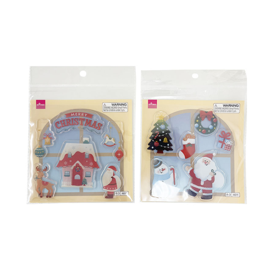 Printed Gel Stickers Christmas