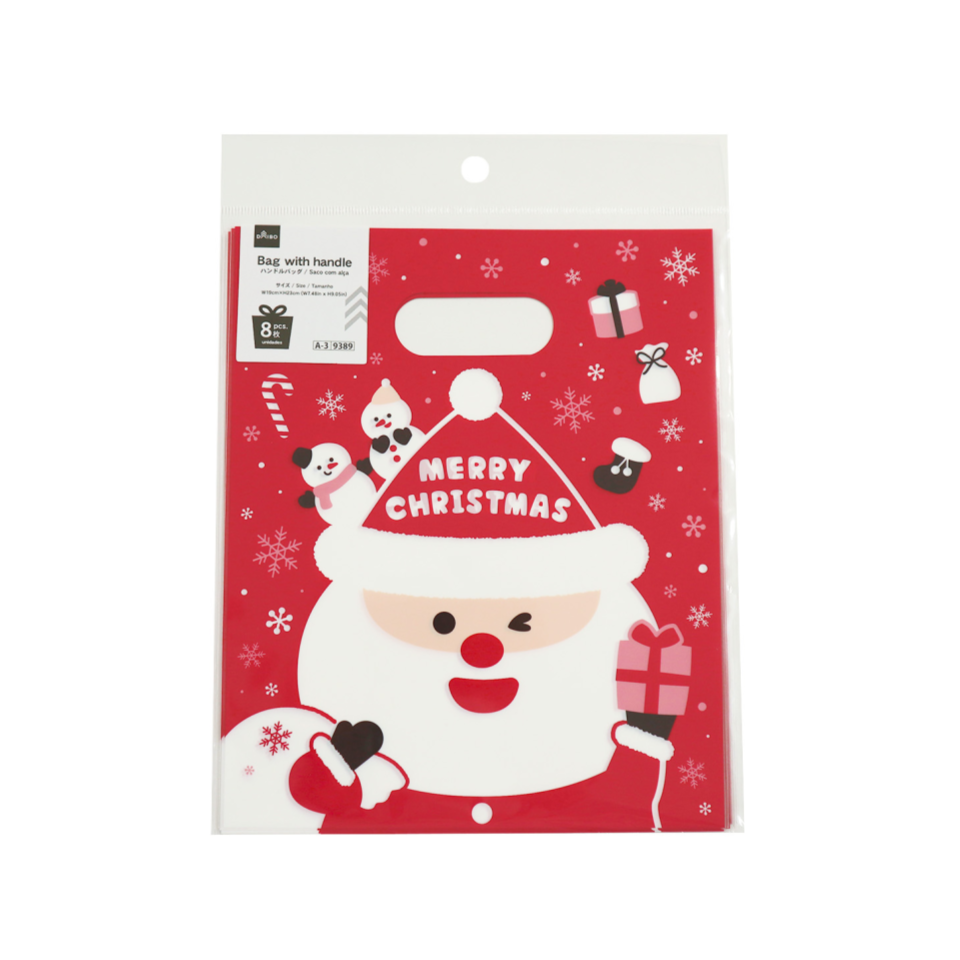 Bag with Handle Smiling Santa
