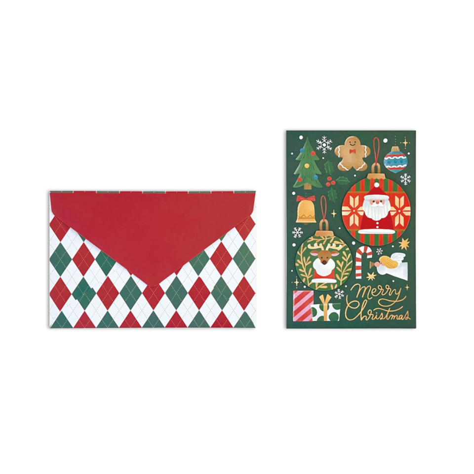 Christmas Big Greeting Card B Ornament with and Parts