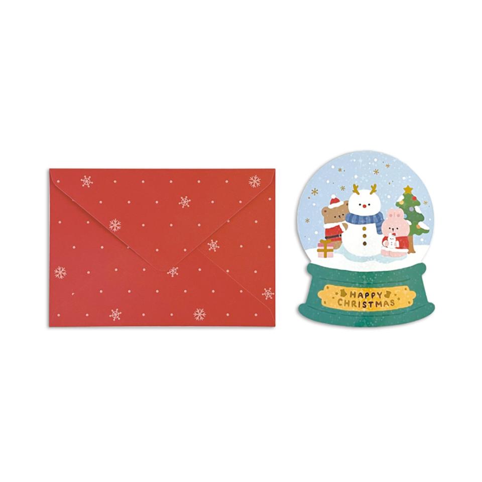 Christmas Greeting Card Snow Globe