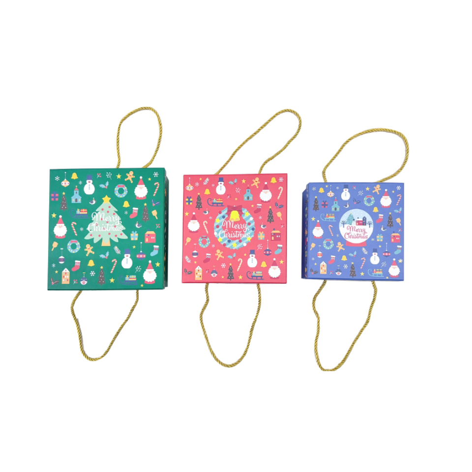 Handle Box Christmas 3 Assorted Sizes