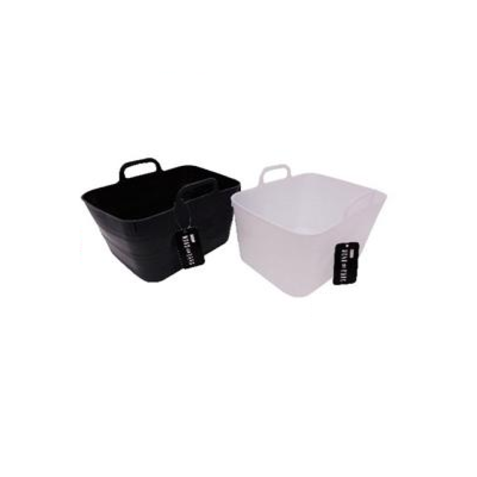 Color Life Soft Basket Square White/Black