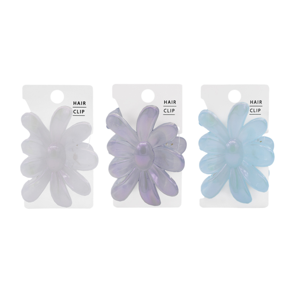 Claw Clip Shiny Wide Flower