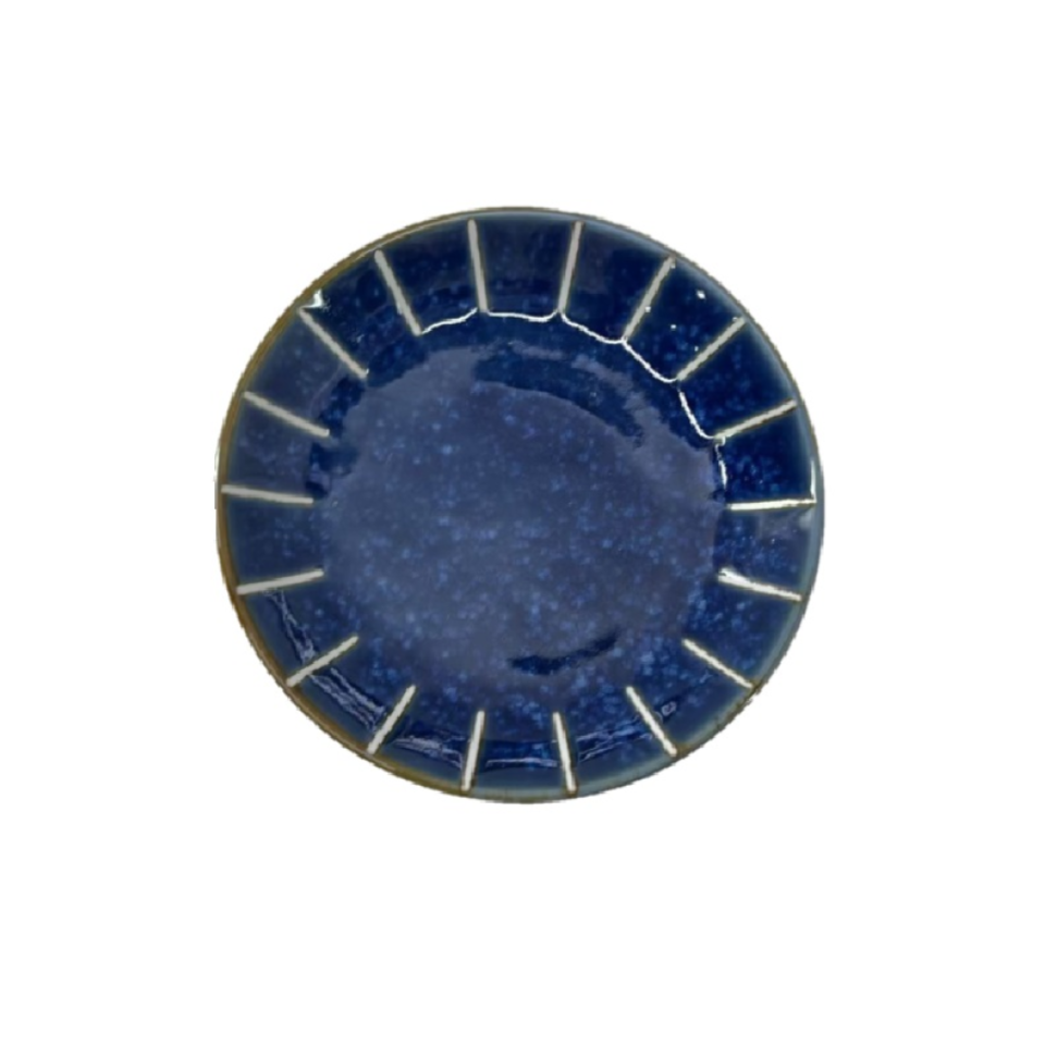 Youhen Blue Fuchitokusa Plate 17cm