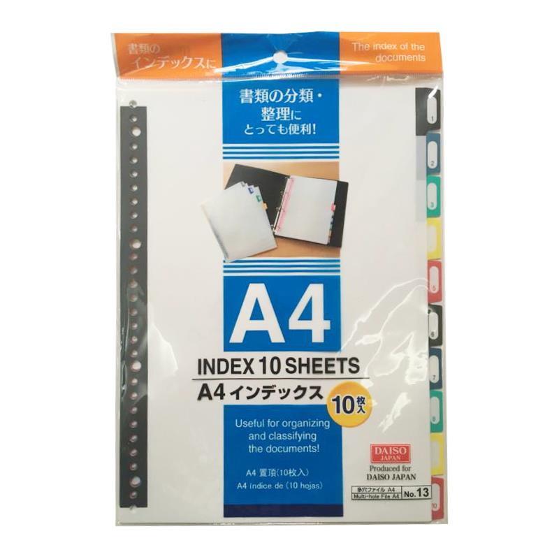 A4 Index Class 10