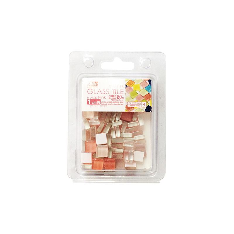 Glass Tile 1cm Pink