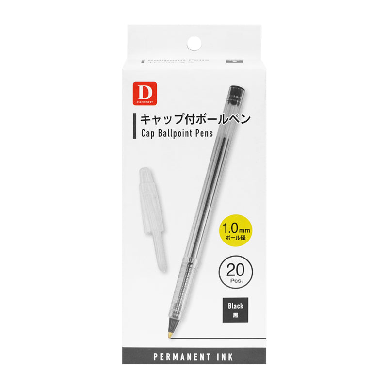 Cap Ballpoint Pens Black