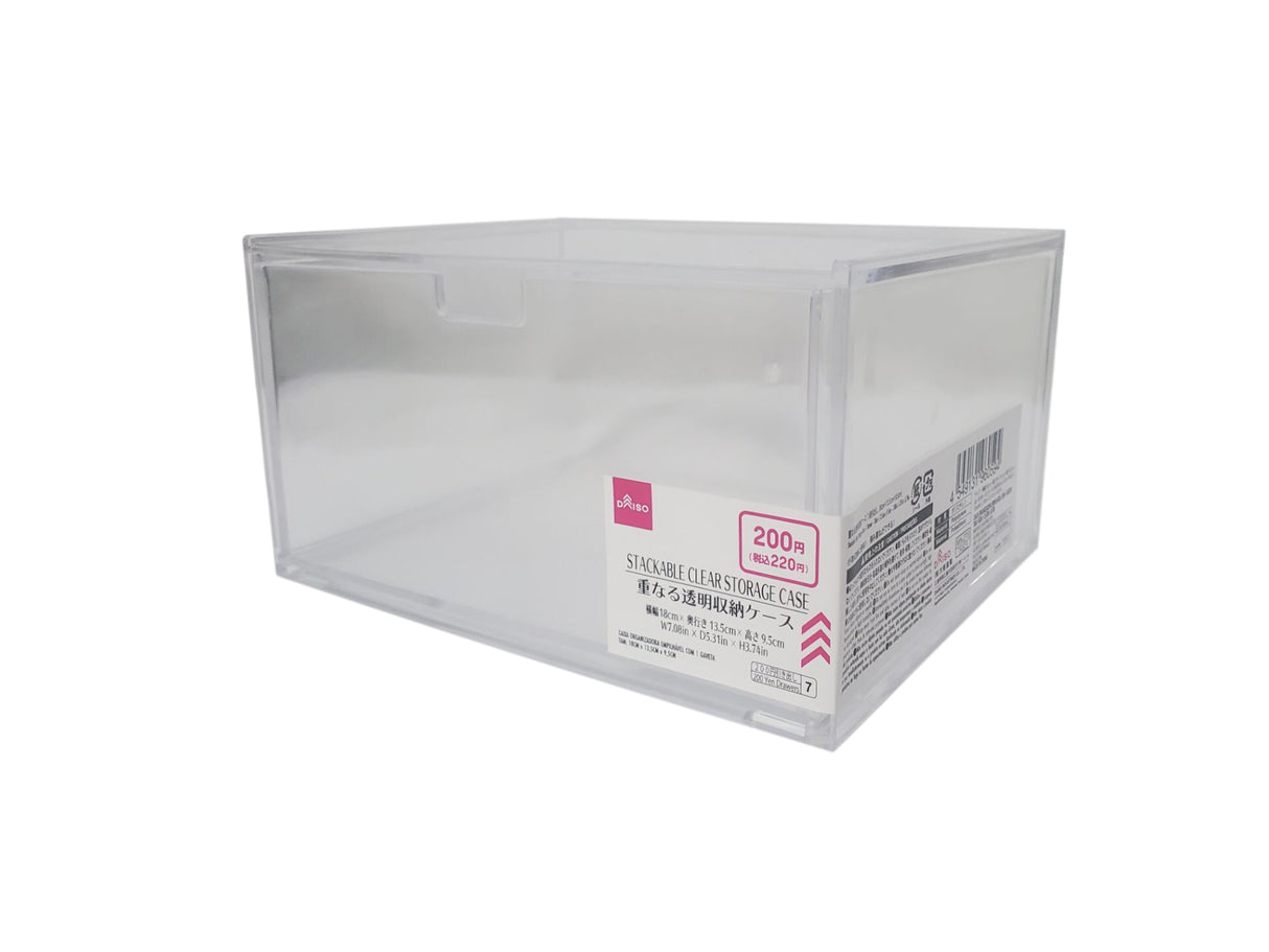 Stackable Clear Storage Case -1 Drawer - 18cm x 13.5cm x 9.5cm - 7.08in x 5.31in x 3.74in-