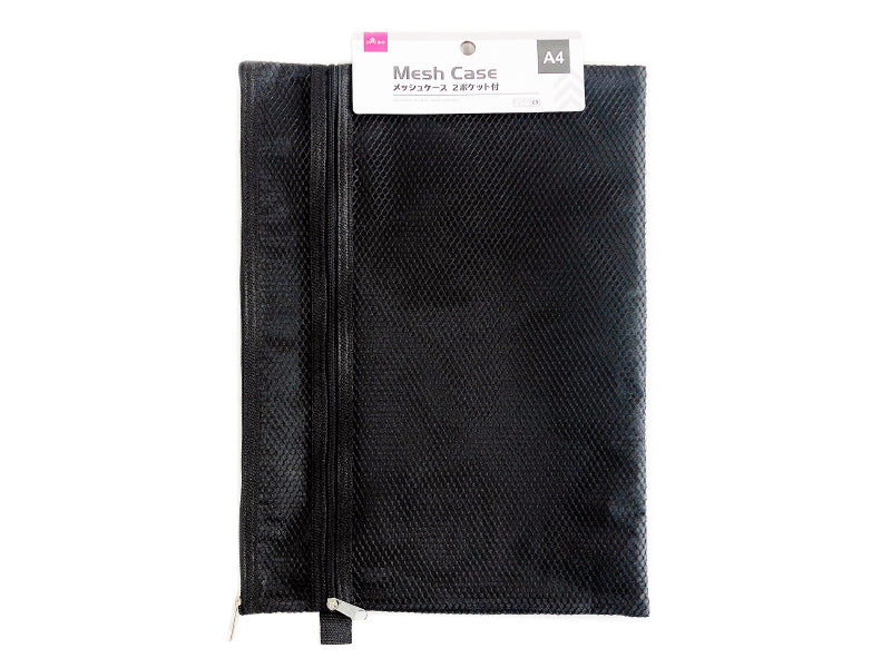 Mesh Case with Two Pockets A4 Black