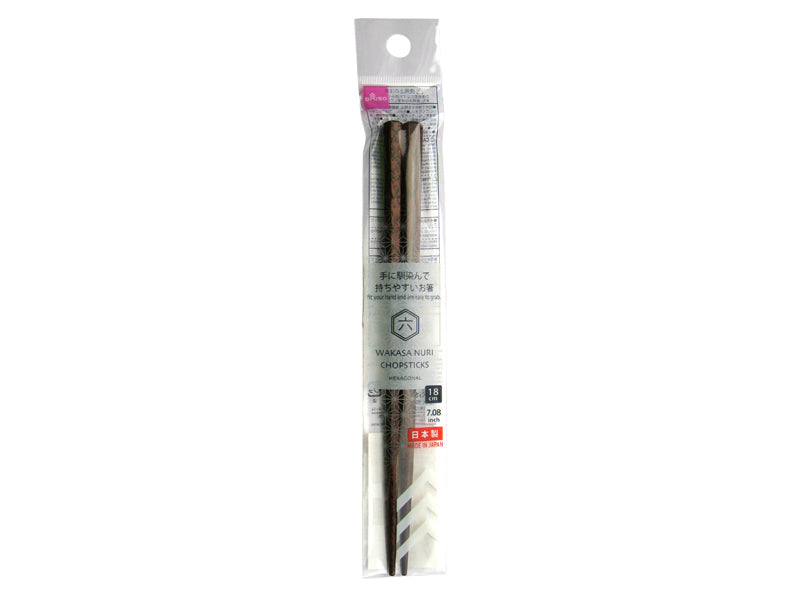 Chopsticks Hexagonal Dyed Brown 18cm