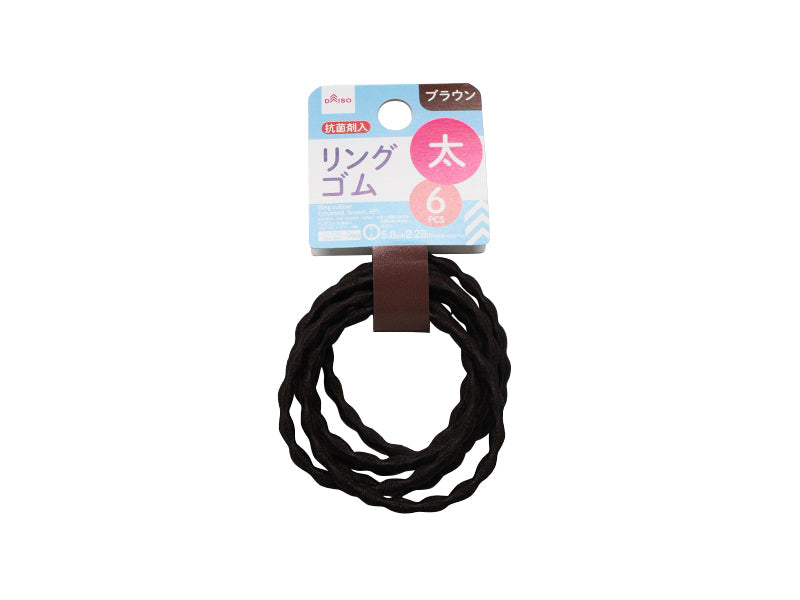Ring Rubber Crushed Brown 6pcs