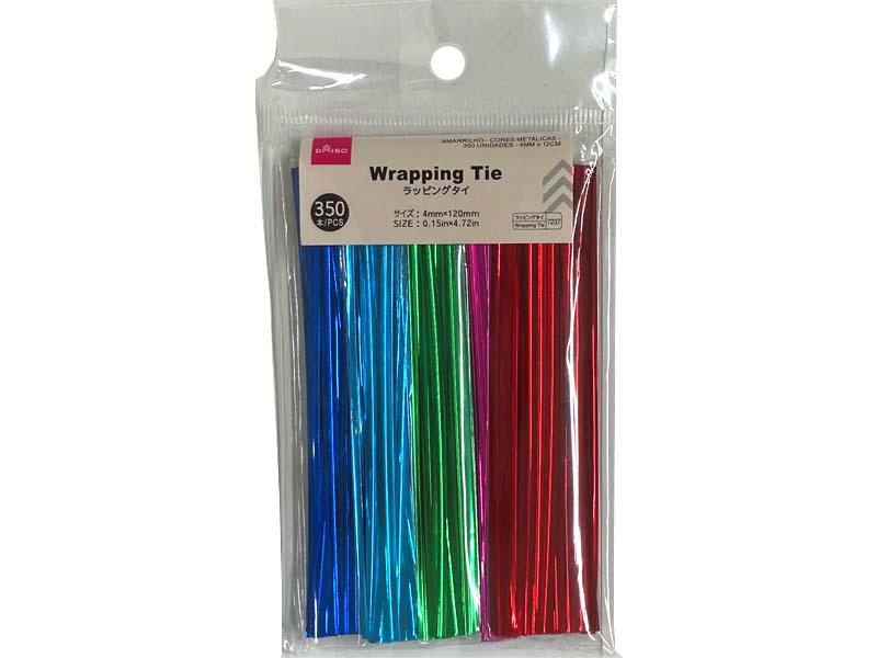 Wrapping Tie - Metallic Color - 350pcs - 0.15in X 4.72in - 4mm X 120mm -