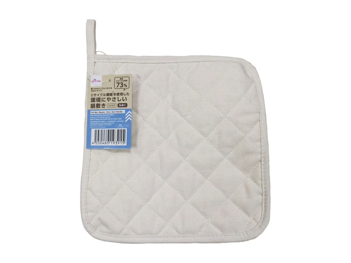 Pot Mat Square Ecru