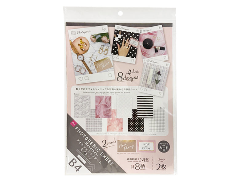 Photogenic sheet  Monotone B4  4sheets with 2cards